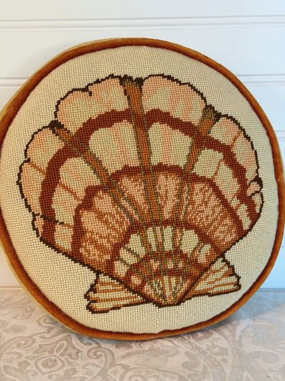 Seashell Needlepoint Pillows