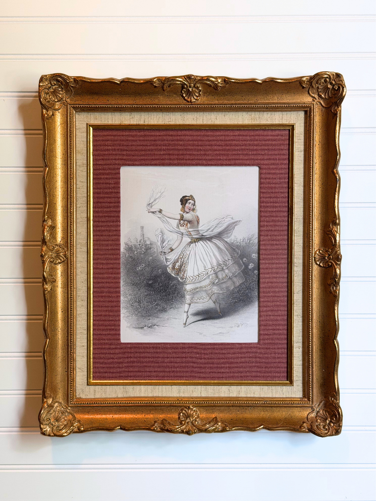 Framed Ballerina Marie Taglioni Print