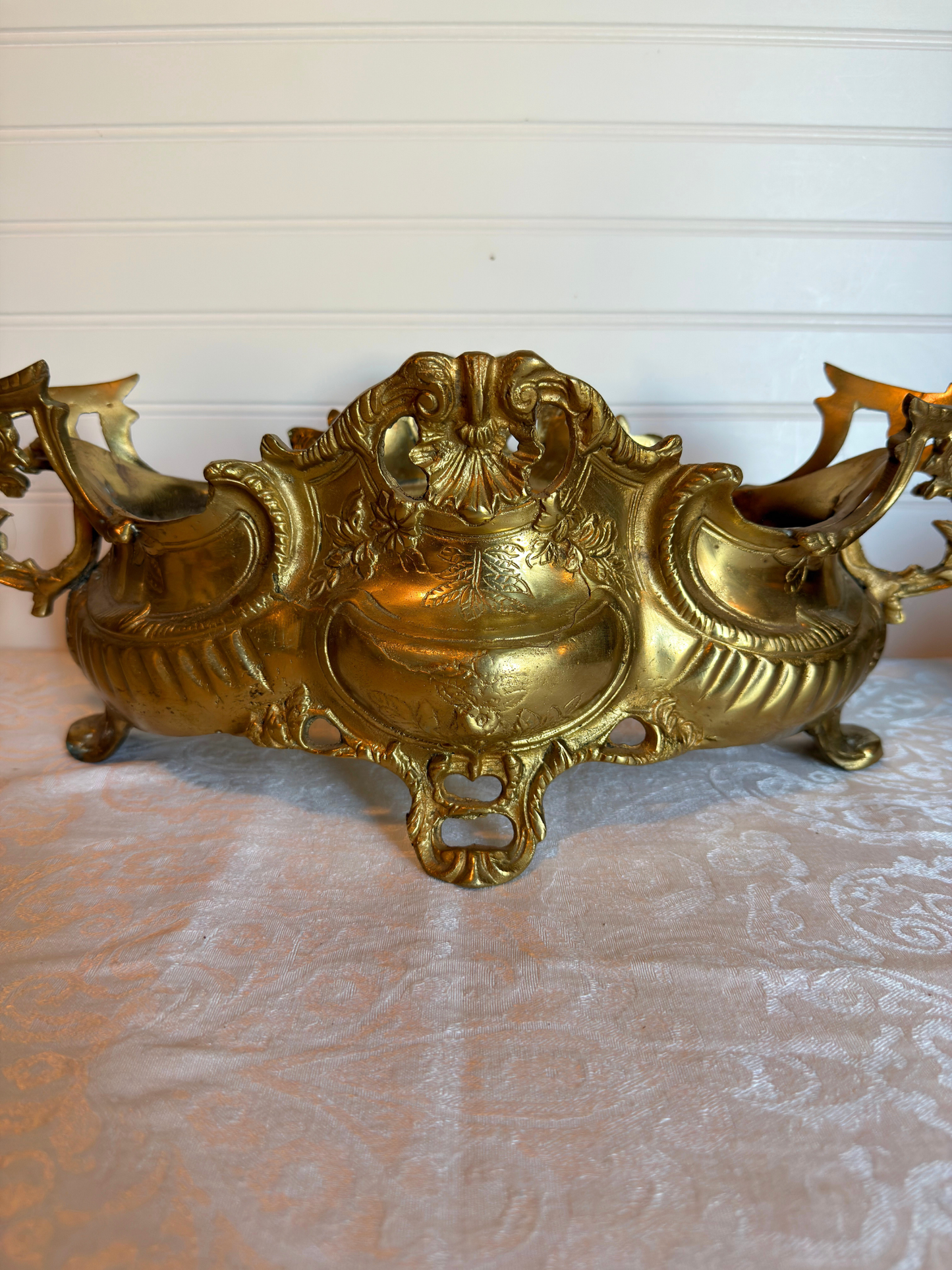 Ornate Brass Jardiniere