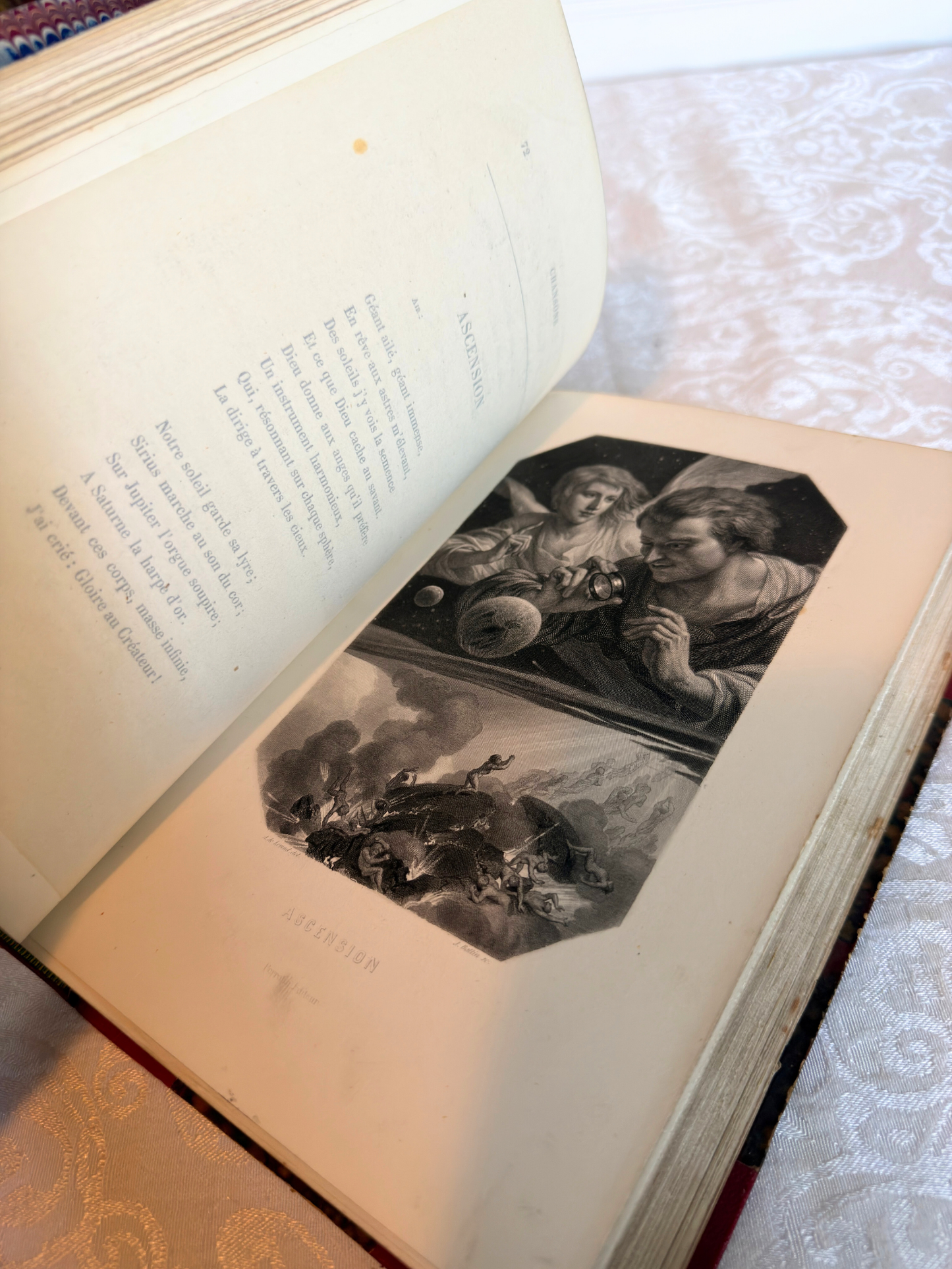 French Poet Béranger Leather Book Set