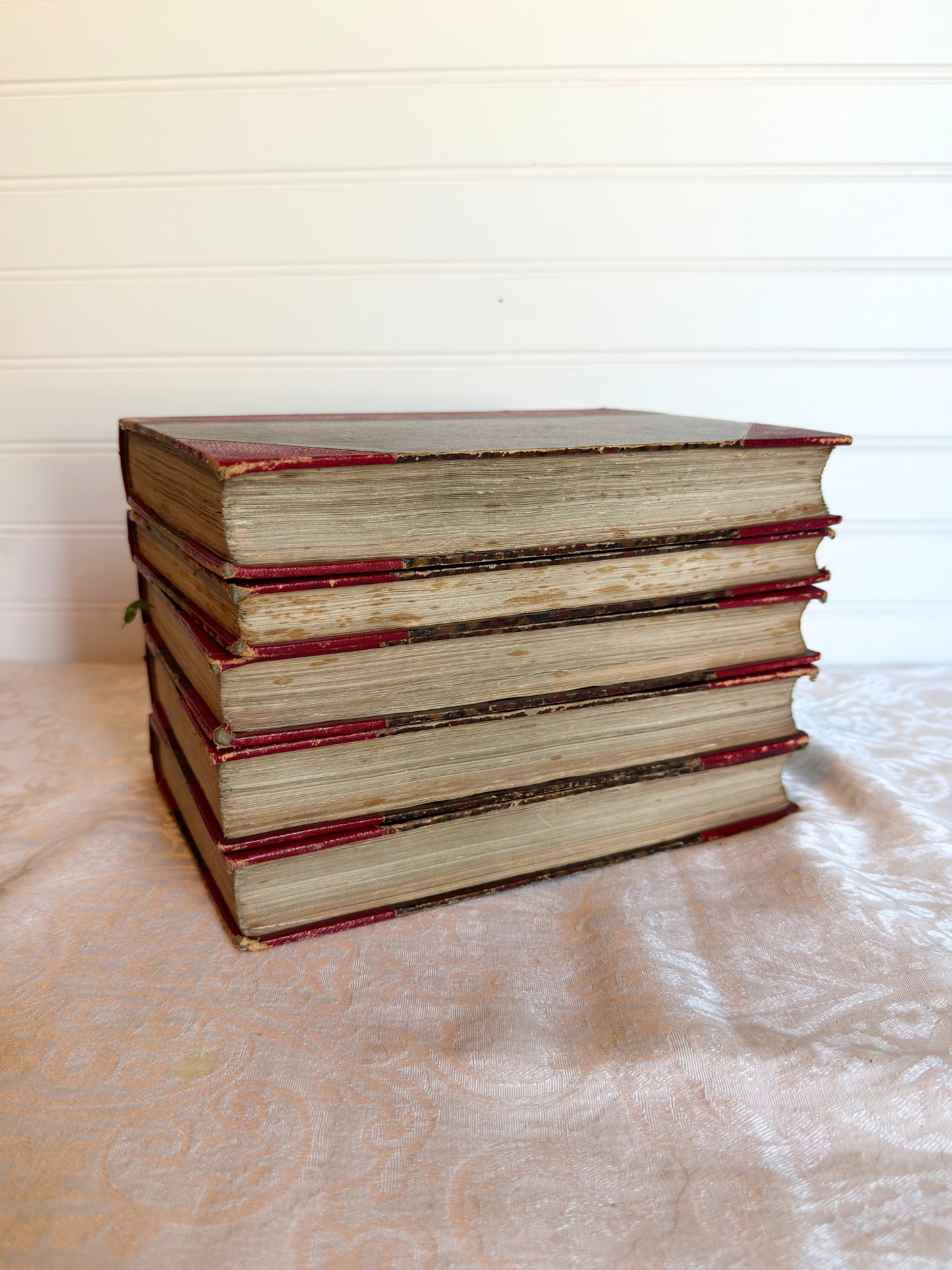 French Poet Béranger Leather Book Set