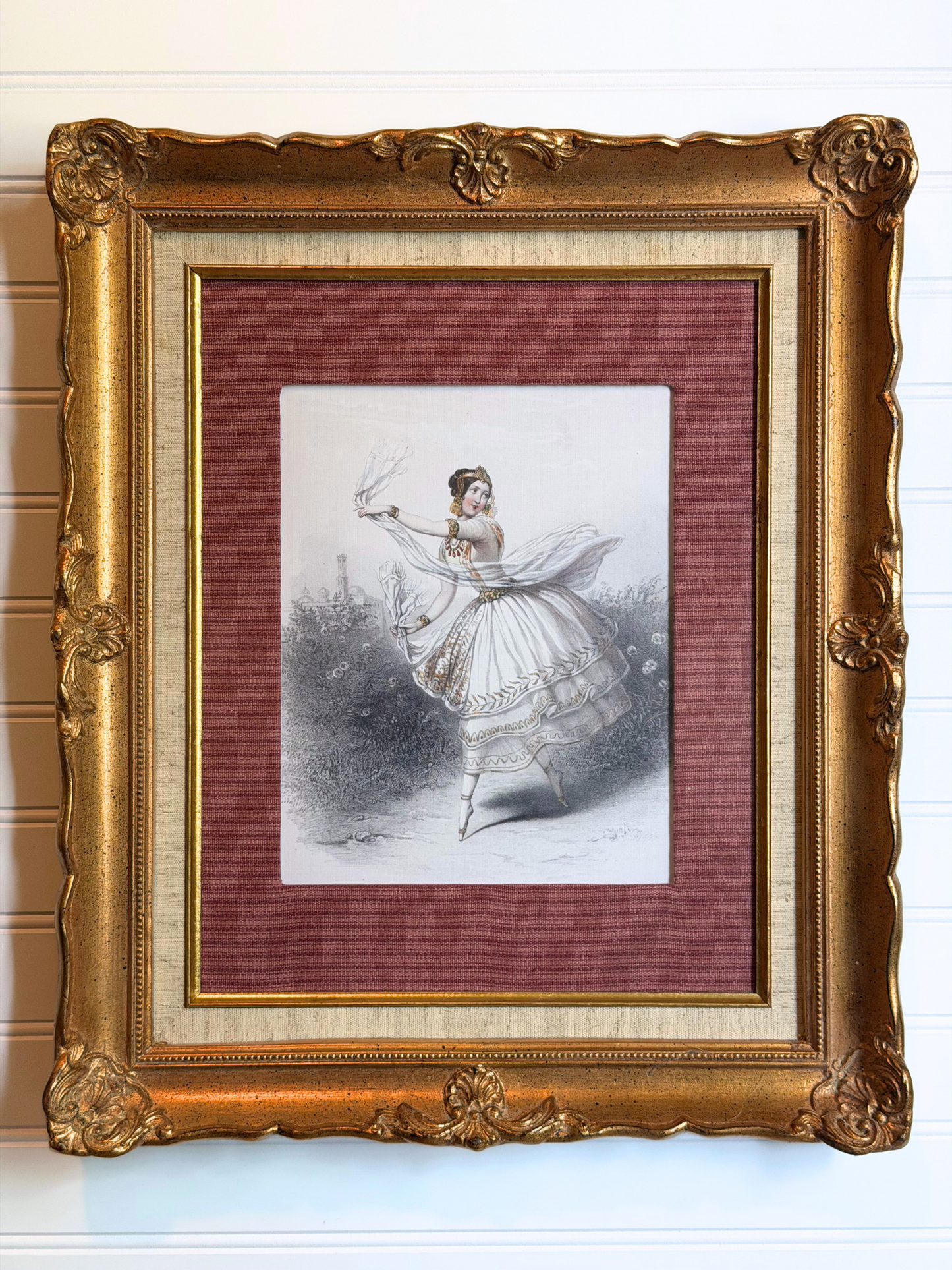 Framed Ballerina Marie Taglioni Print