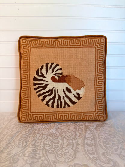 Seashell Needlepoint Pillows