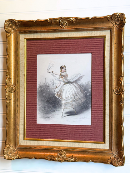 Framed Ballerina Marie Taglioni Print