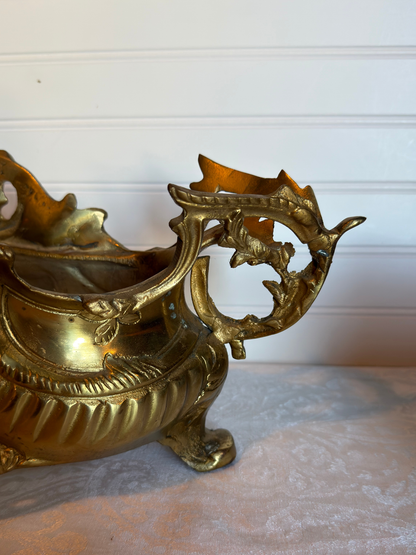 Ornate Brass Jardiniere