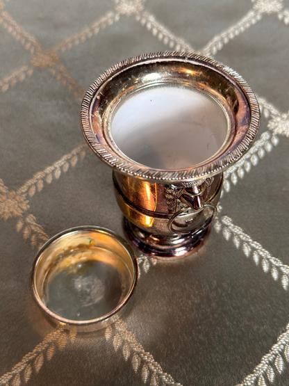 Silver Plated Lion Tea Light/ Matchstick Holders