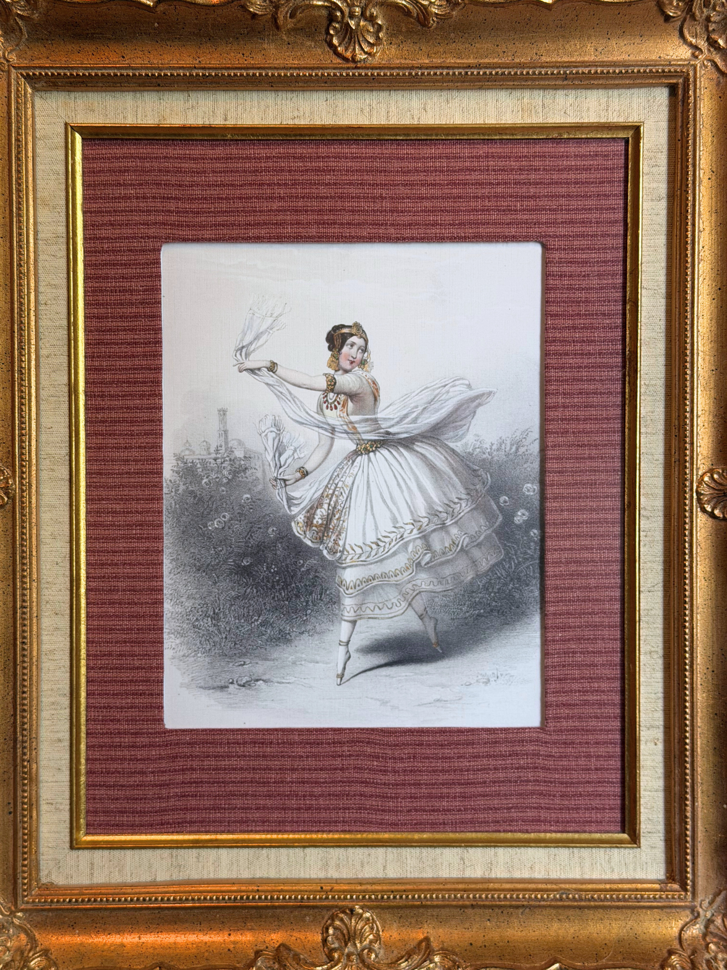 Framed Ballerina Marie Taglioni Print