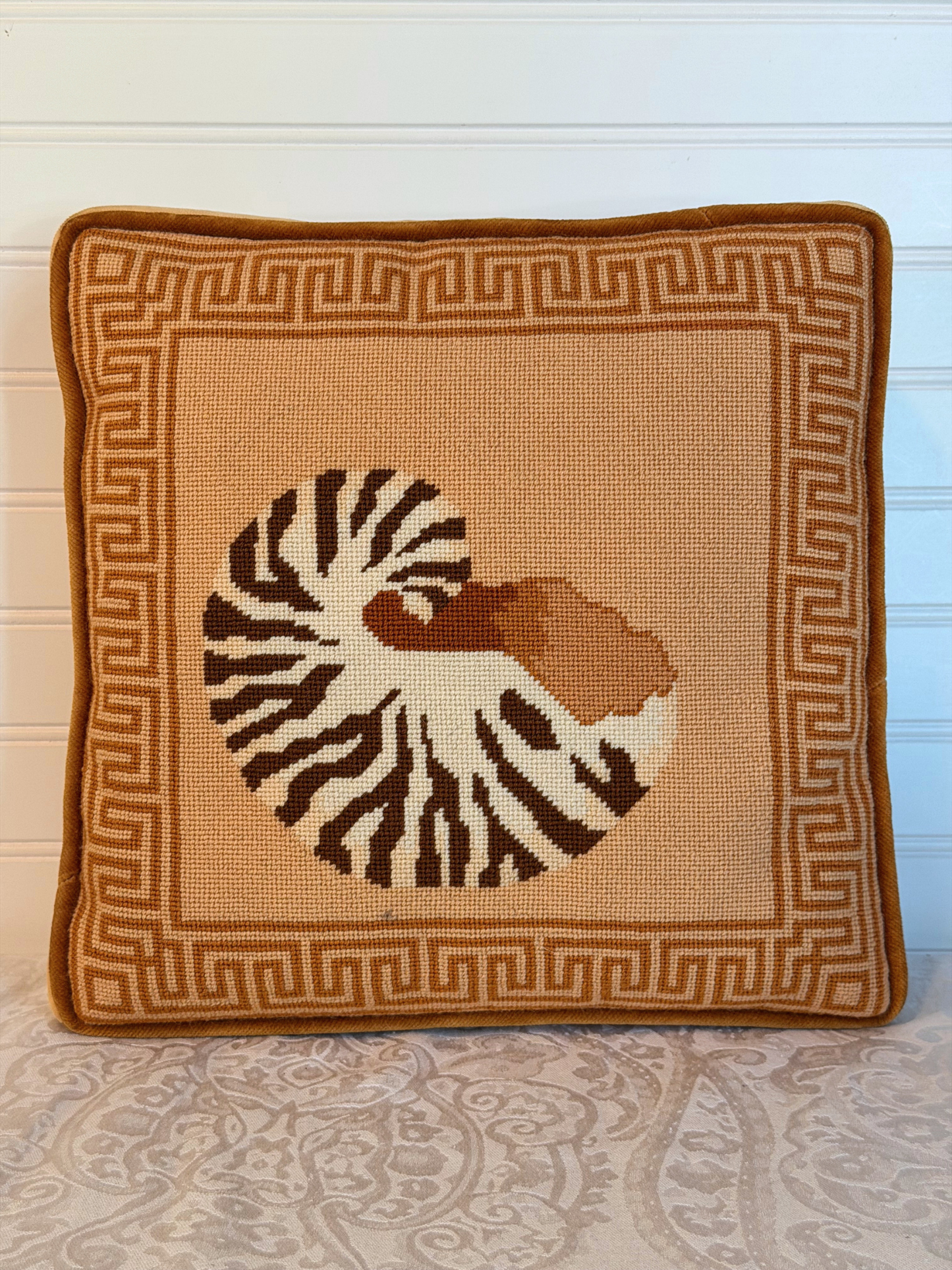 Seashell Needlepoint Pillows