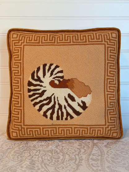 Seashell Needlepoint Pillows