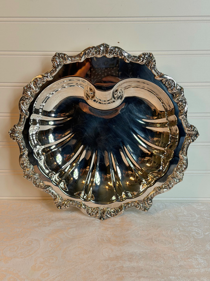 Silver Plated Seashell Serving Tray