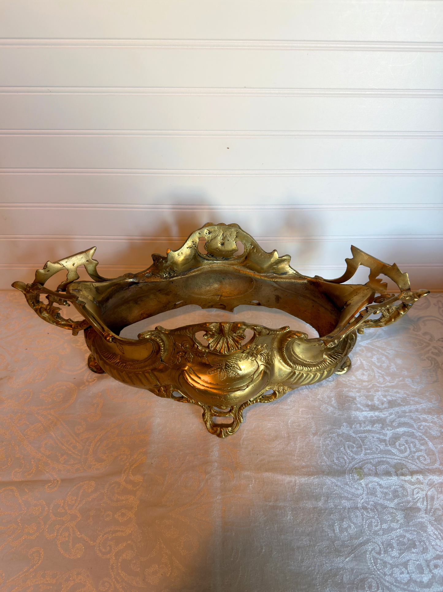 Ornate Brass Jardiniere