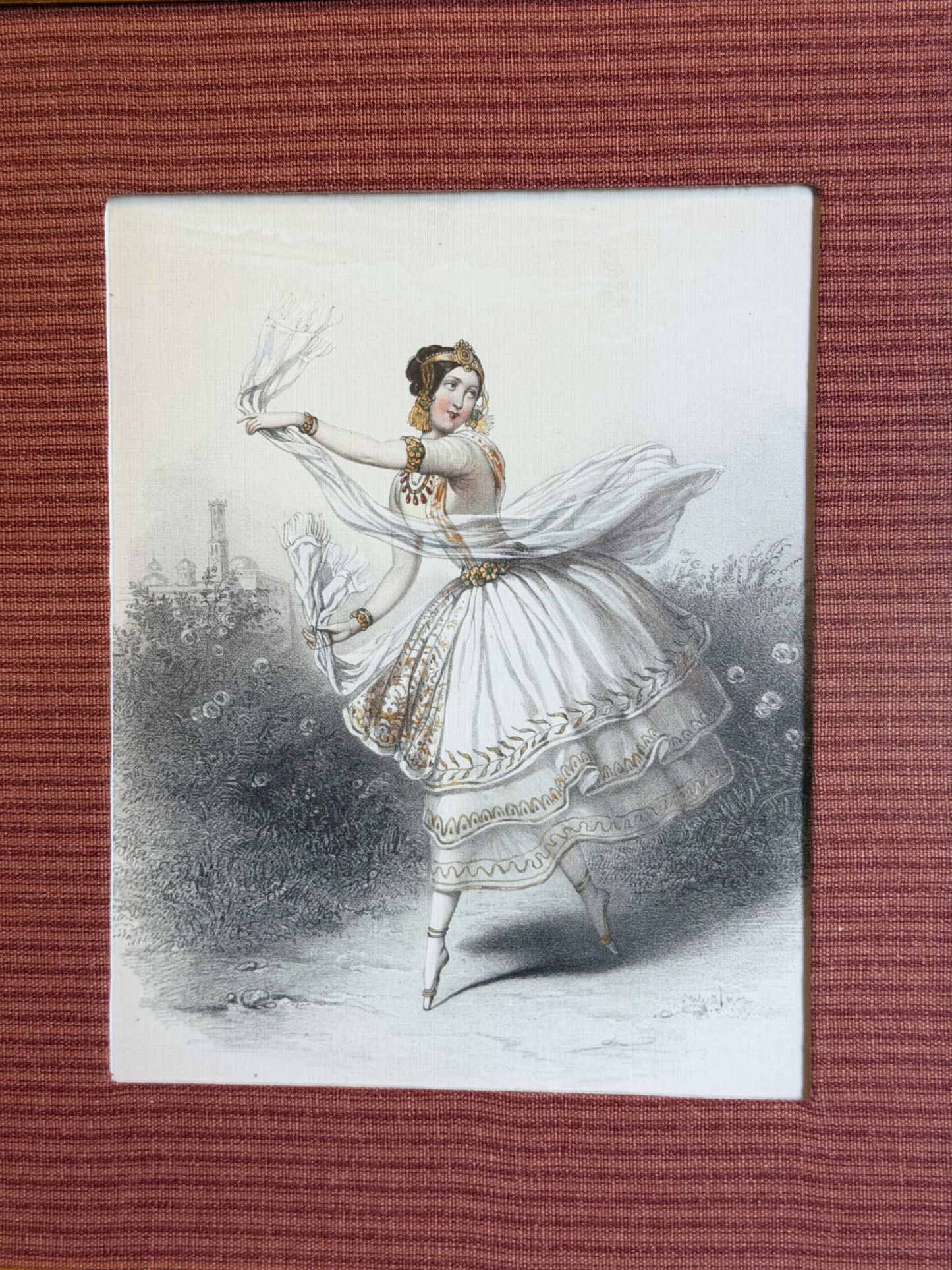 Framed Ballerina Marie Taglioni Print