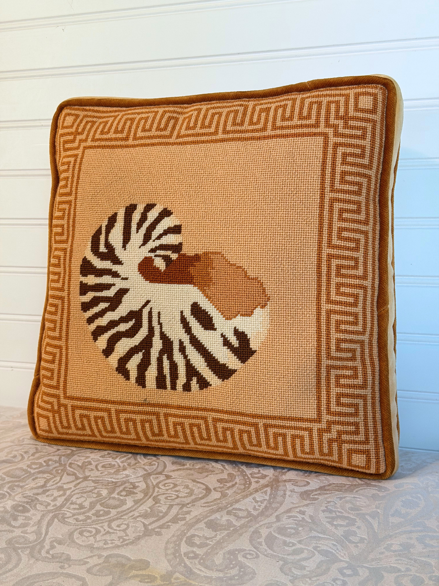 Seashell Needlepoint Pillows