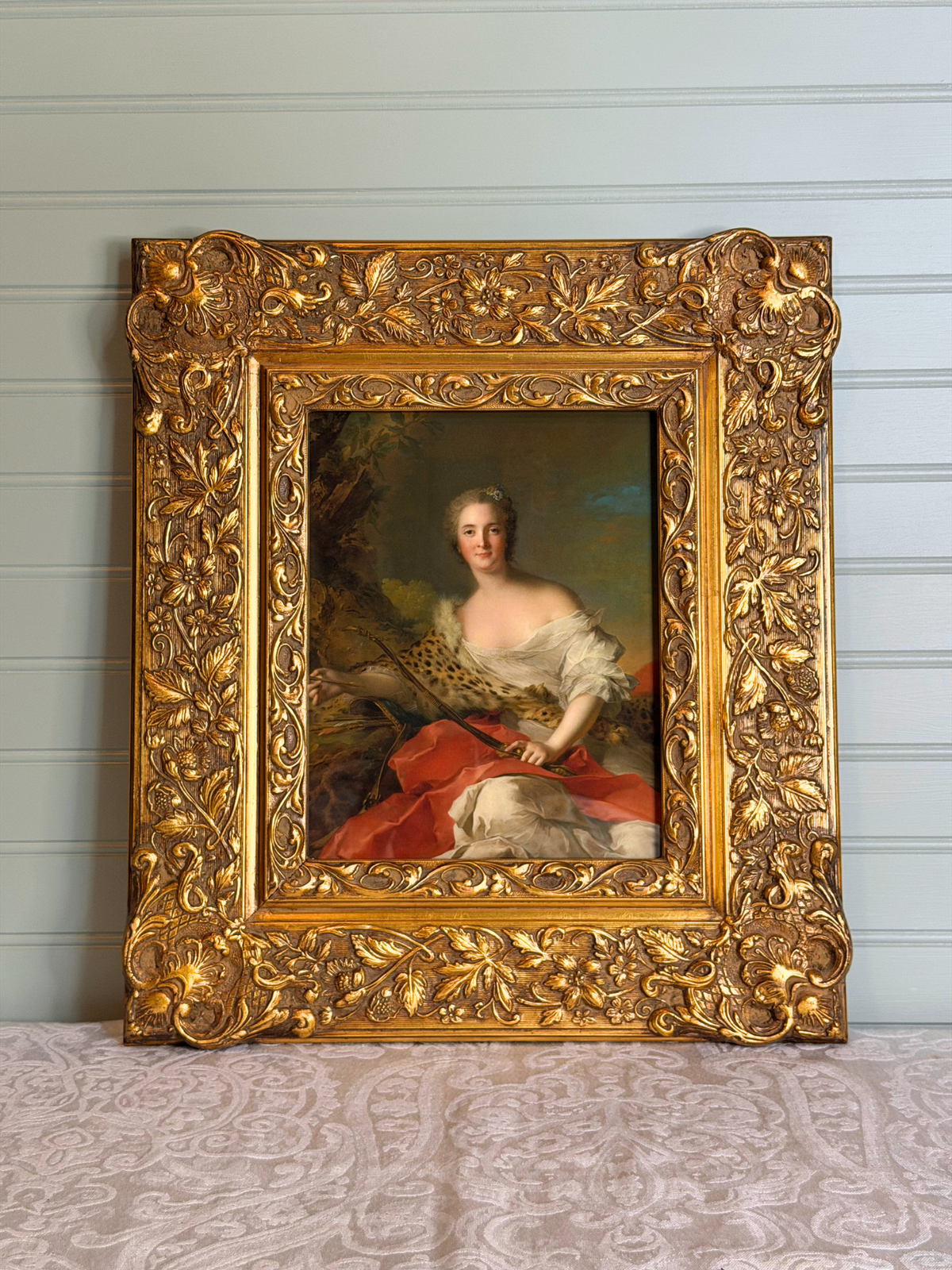 Framed Portrait of Madame Bonnier de la Mosson as Diana Giclee Print