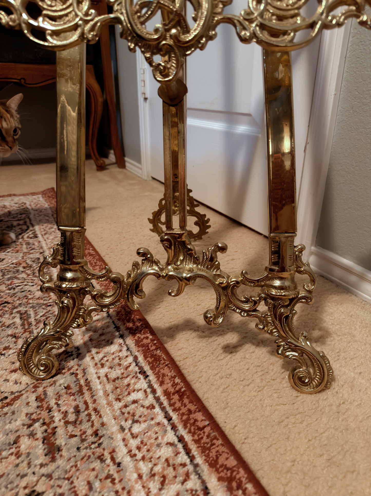 Large Floor Brass Easel