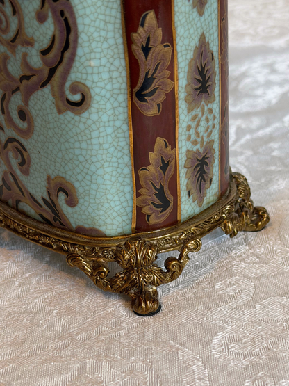 Porcelain & Bronze Vase
