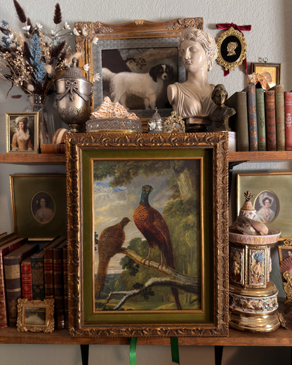 Framed Pheasant Cock & Hen Giclee Print