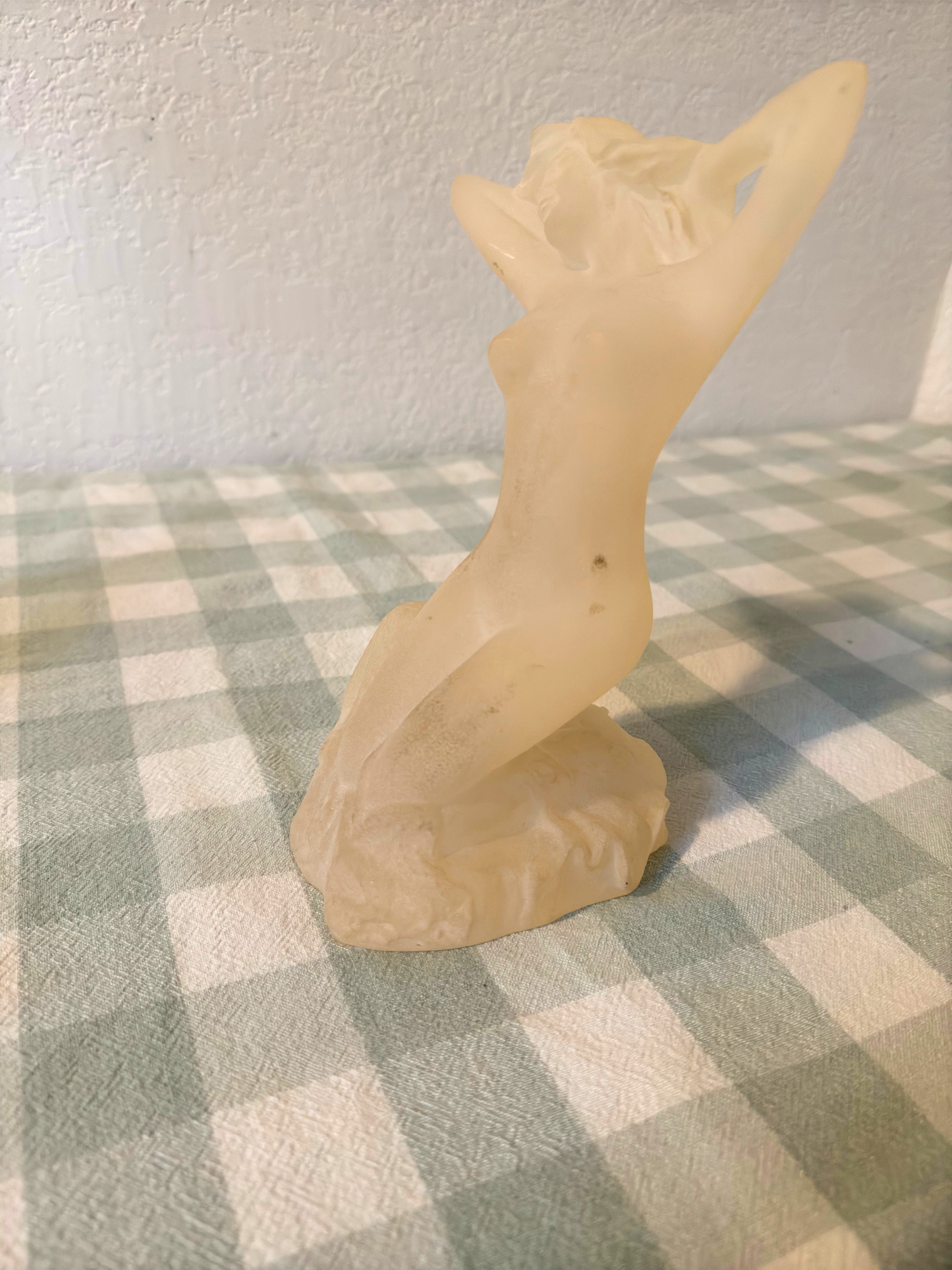 Frosted Lucite Nude Lady Statue