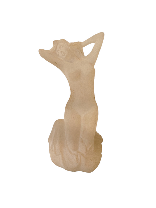 Frosted Lucite Nude Lady Statue