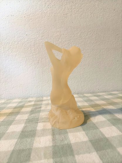 Frosted Lucite Nude Lady Statue