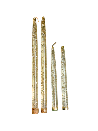Silver Foil Lucite Candles