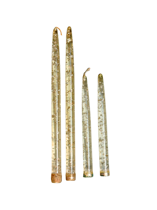 Silver Foil Lucite Candles