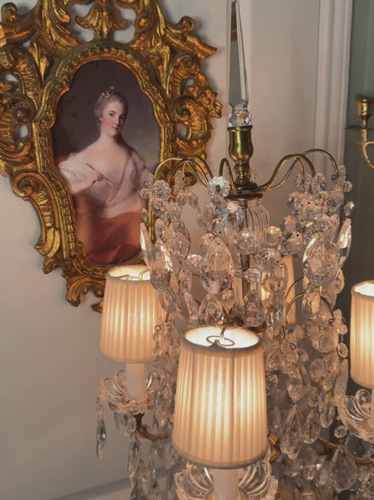 Brass & Crystal Tabletop Chandlier #2